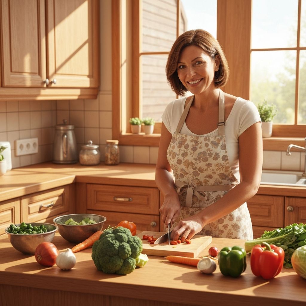 Woman preparing healthy meal